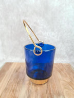 💙 Superbe seau à glace bleu cobalt – style Holmegaard / design scandinave 60–70 💙