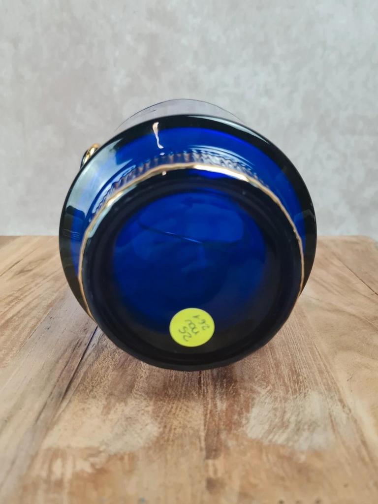 💙 Superbe seau à glace bleu cobalt – style Holmegaard / design scandinave 60–70 💙