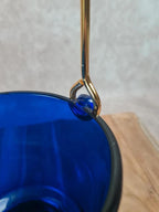 💙 Superbe seau à glace bleu cobalt – style Holmegaard / design scandinave 60–70 💙