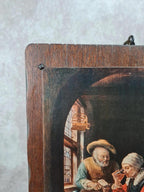 Tableau ancien Van Mieris – Le déjeuner des vieux