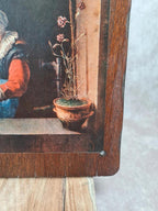Tableau ancien Van Mieris – Le déjeuner des vieux