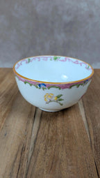 Tasse et soucoupe anciennes Minton England – décor floral & liseré or