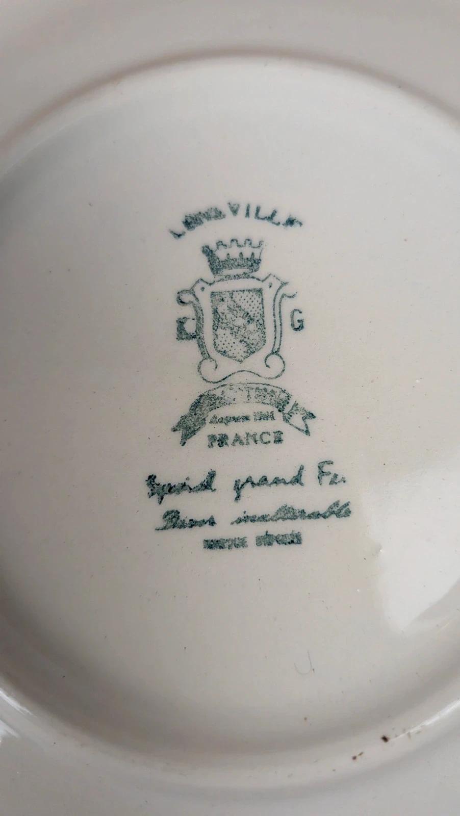 Tasse et soucoupe Luneville – décor bleu Grand Feu The Cottage