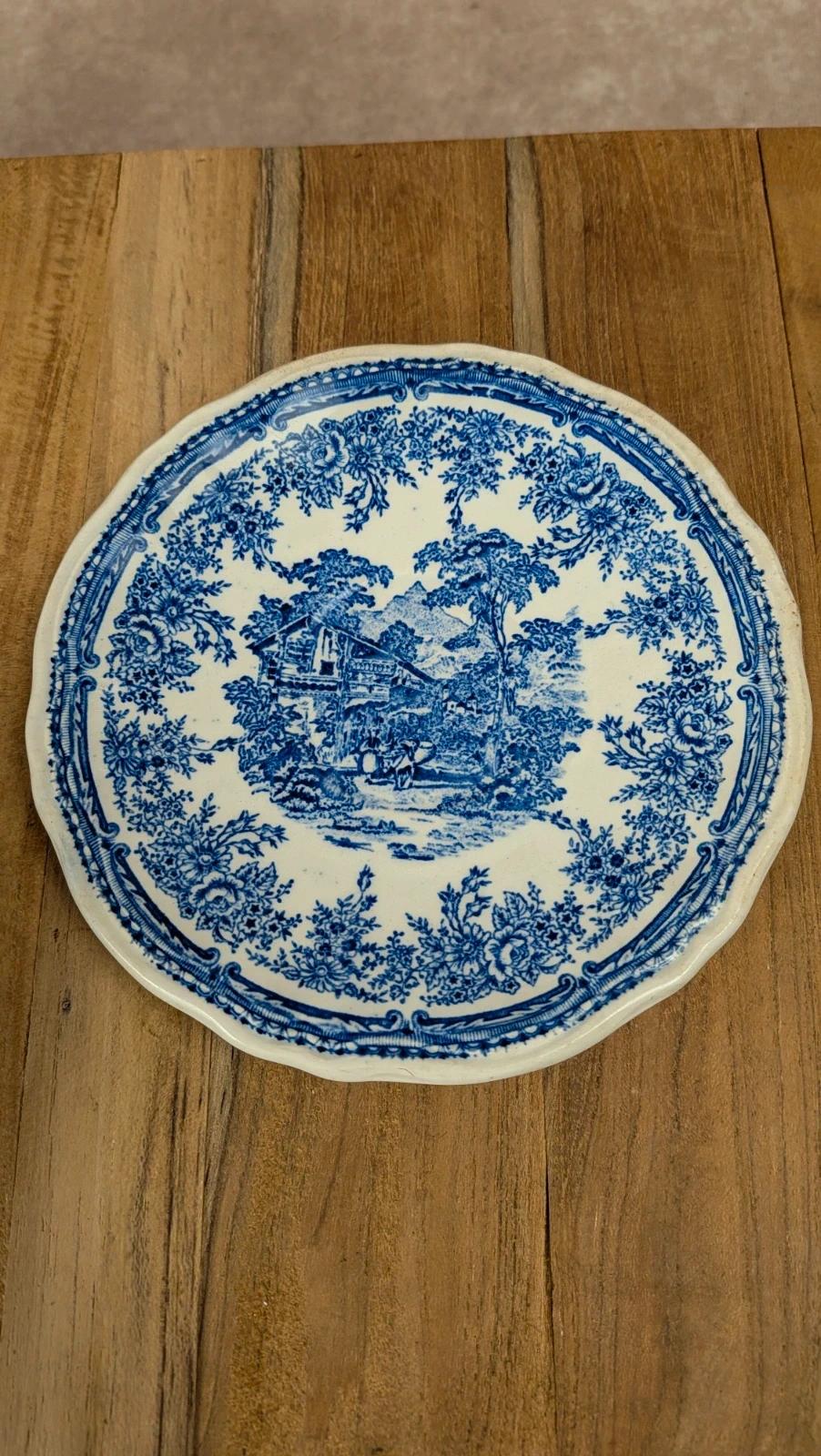 Tasse et soucoupe Luneville – décor bleu Grand Feu The Cottage