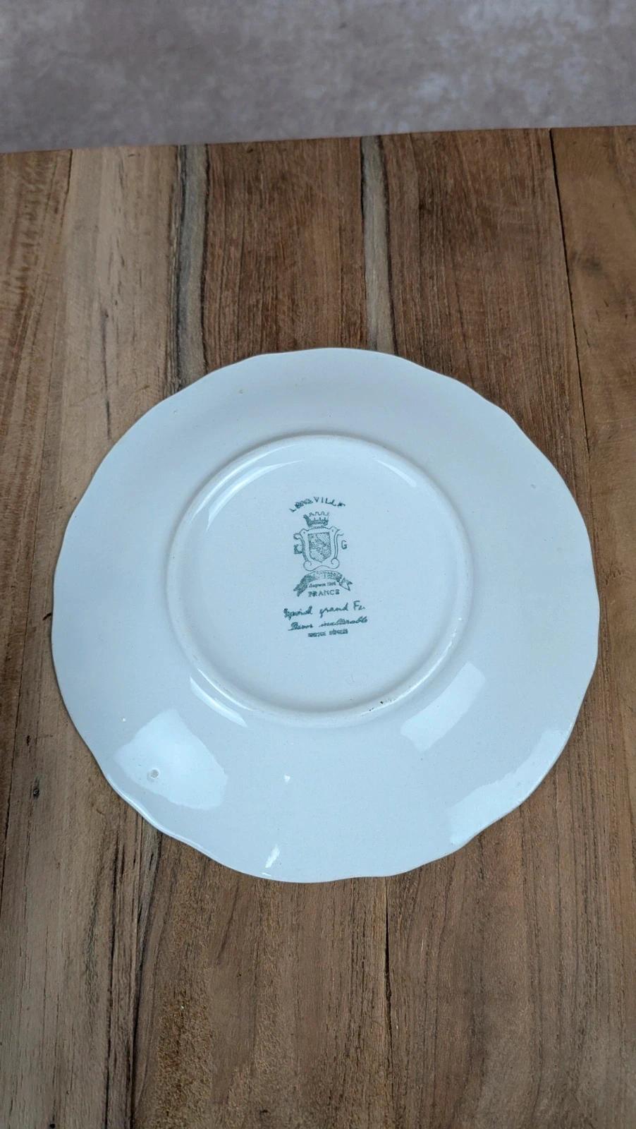 Tasse et soucoupe Luneville – décor bleu Grand Feu The Cottage