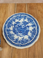 Tasse et sous - tasse vintage Kg Lunéville – modèle The Cottage bleu