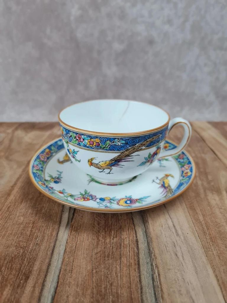 Tasse & soucoupe Minton, modèle Sinclair, années 1920/30 🦚🌸