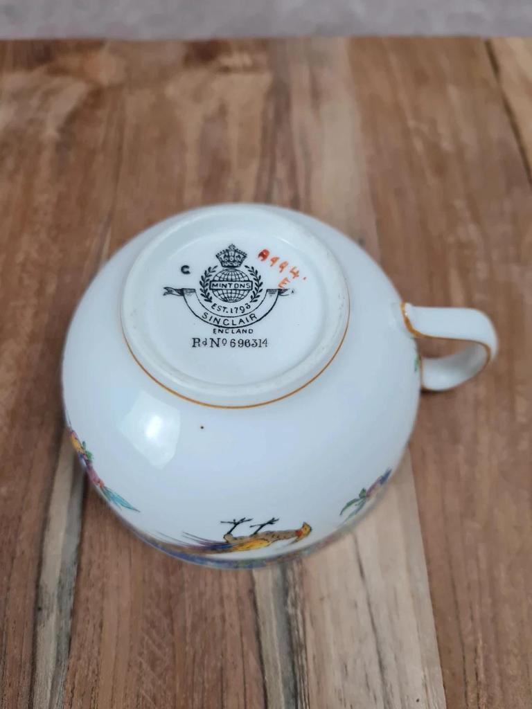 Tasse & soucoupe Minton, modèle Sinclair, années 1920/30 🦚🌸