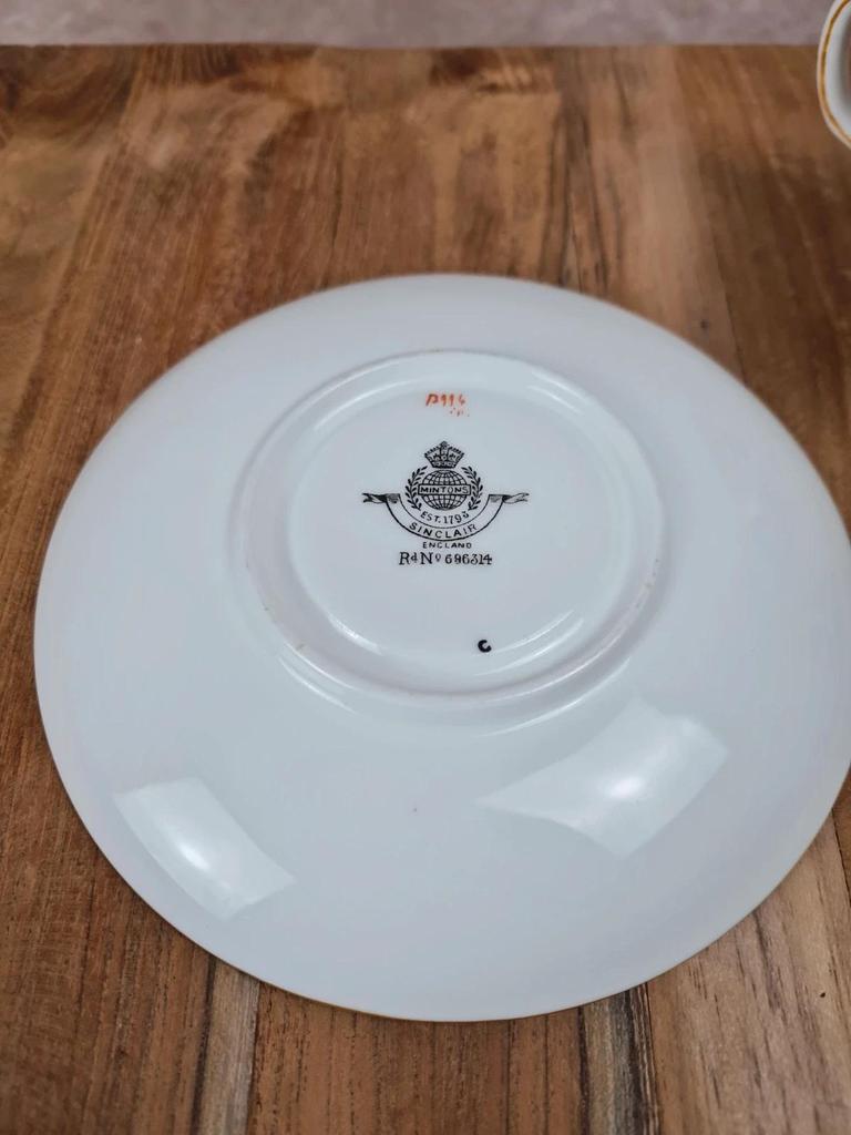 Tasse & soucoupe Minton, modèle Sinclair, années 1920/30 🦚🌸