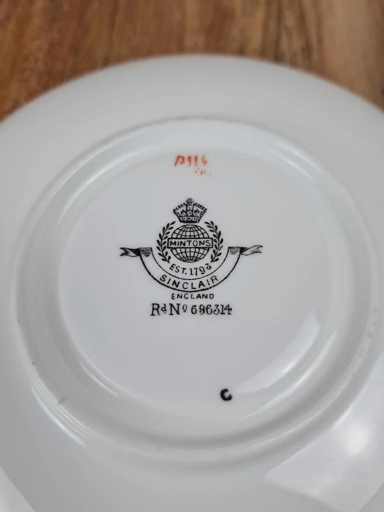 Tasse & soucoupe Minton, modèle Sinclair, années 1920/30 🦚🌸