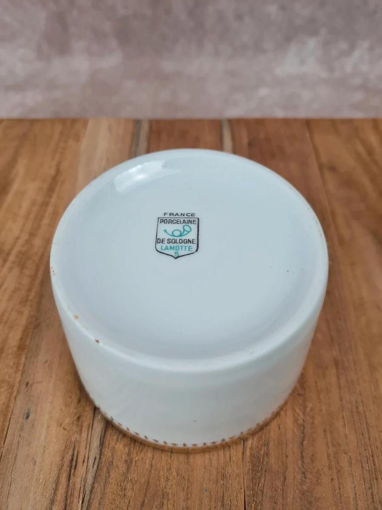 Tasse & sous - tasse en porcelaine – décor doré – mélange Limoges & Sologne 💛