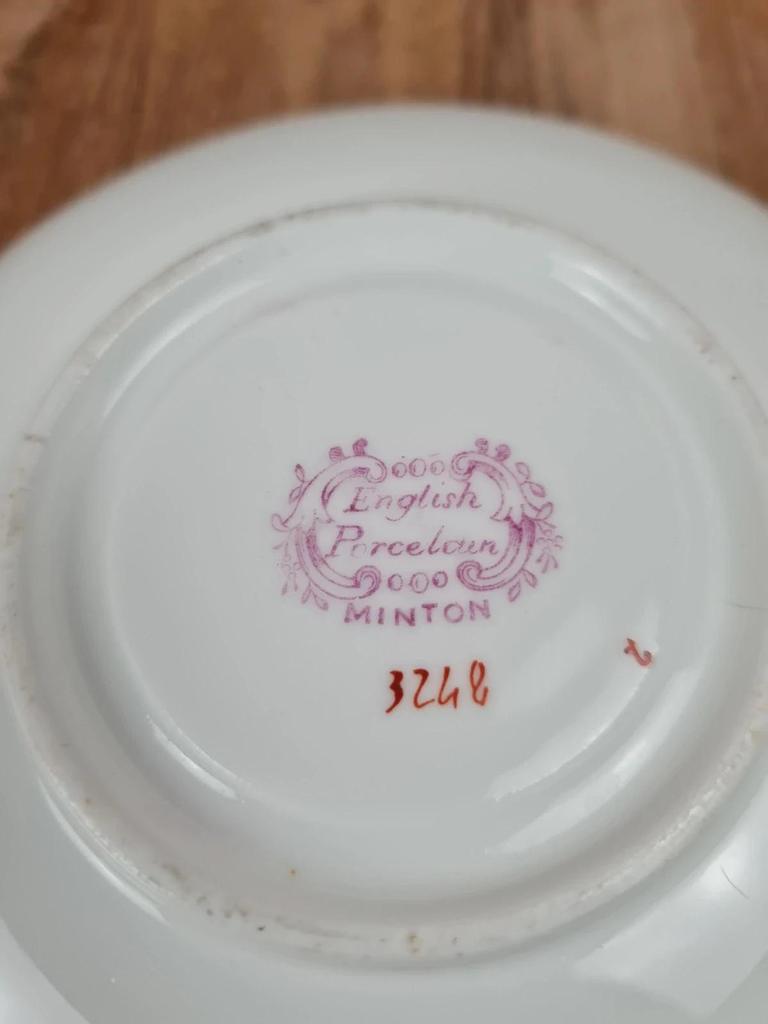 Tasse & sous - tasse Minton – décor floral chinois 🌸🐦