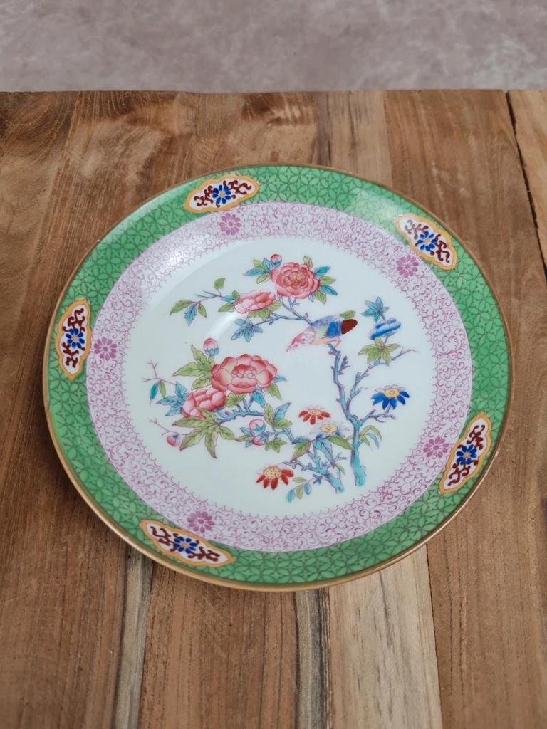 Tasse & sous - tasse Minton – décor floral chinois 🌸🐦