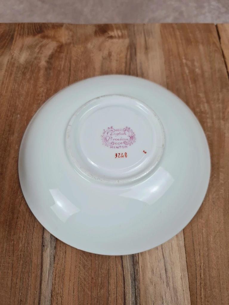 Tasse & sous - tasse Minton – décor floral chinois 🌸🐦