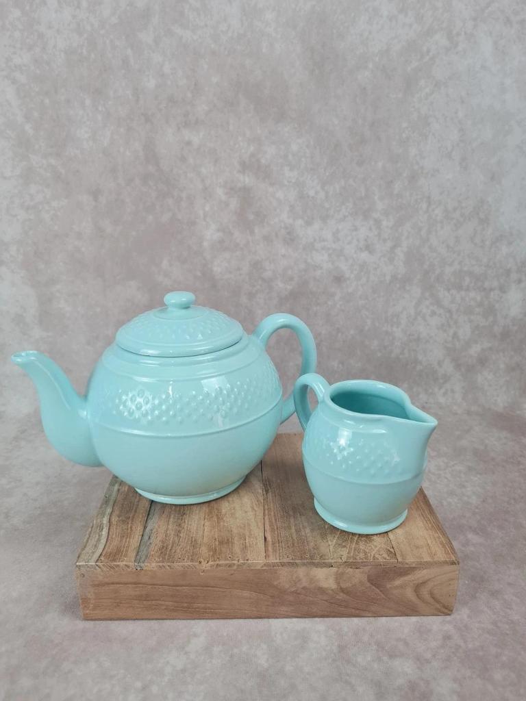 Théière & pot à lait « Grain de riz » Geneviève Lethu