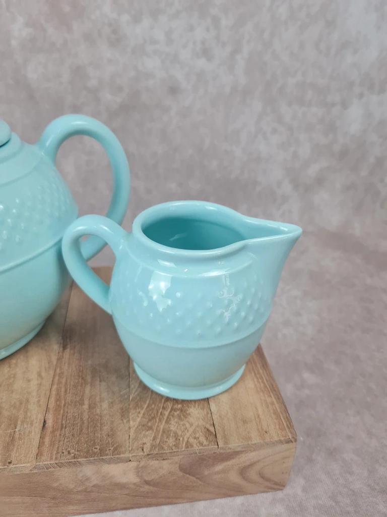 Théière & pot à lait « Grain de riz » Geneviève Lethu