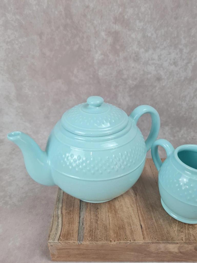 Théière & pot à lait « Grain de riz » Geneviève Lethu