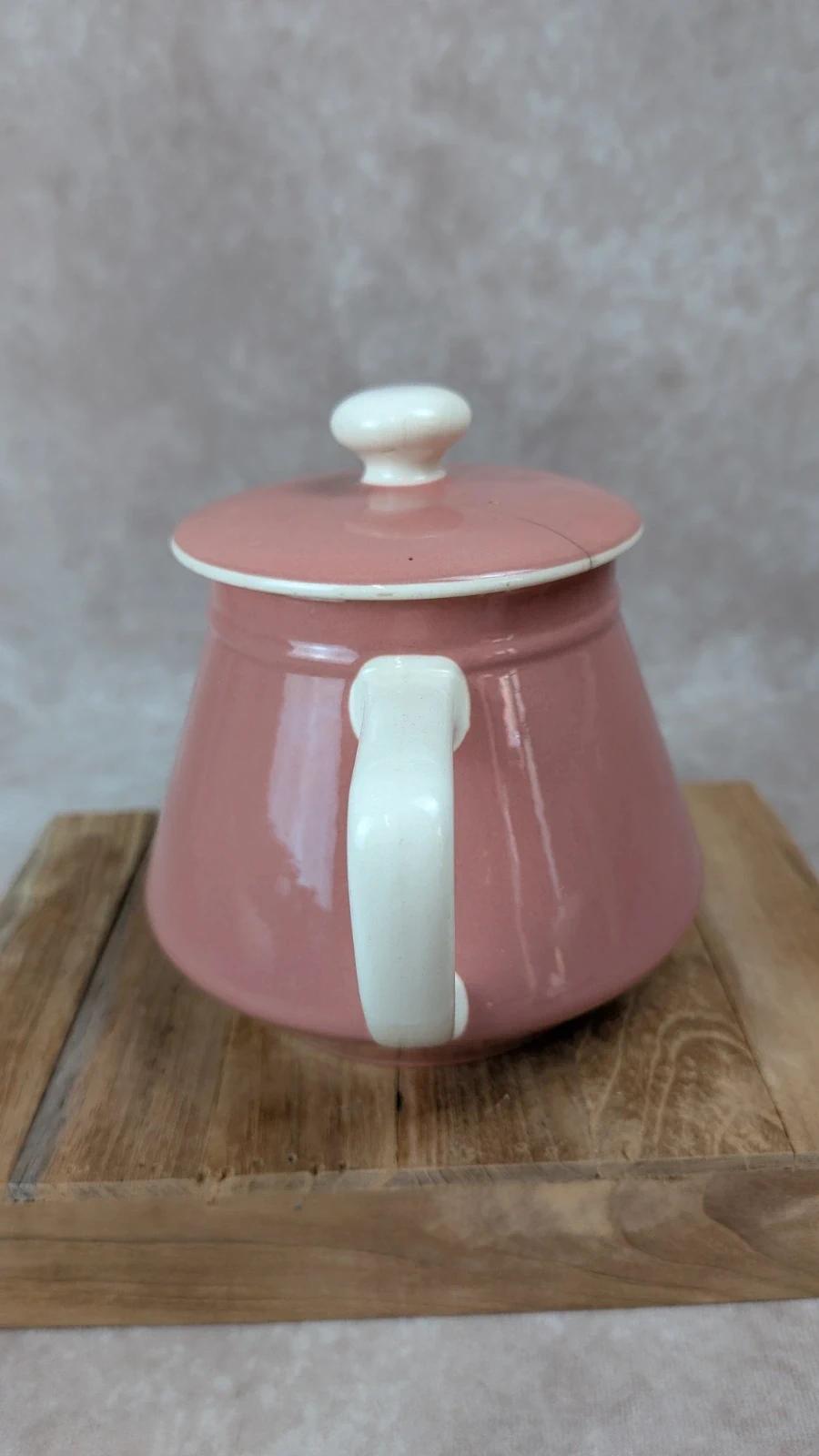 Théière vintage Villeroy & Boch Salam France rose poudré