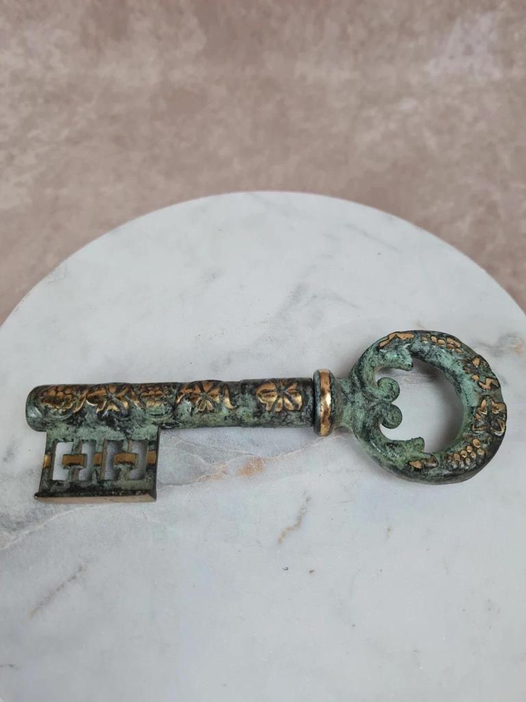 🔑 Tire - bouchon décoratif en forme de clé ancienne – métal patiné