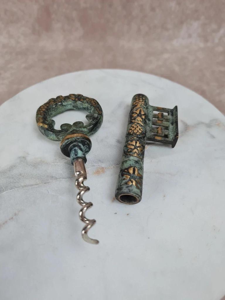 🔑 Tire - bouchon décoratif en forme de clé ancienne – métal patiné