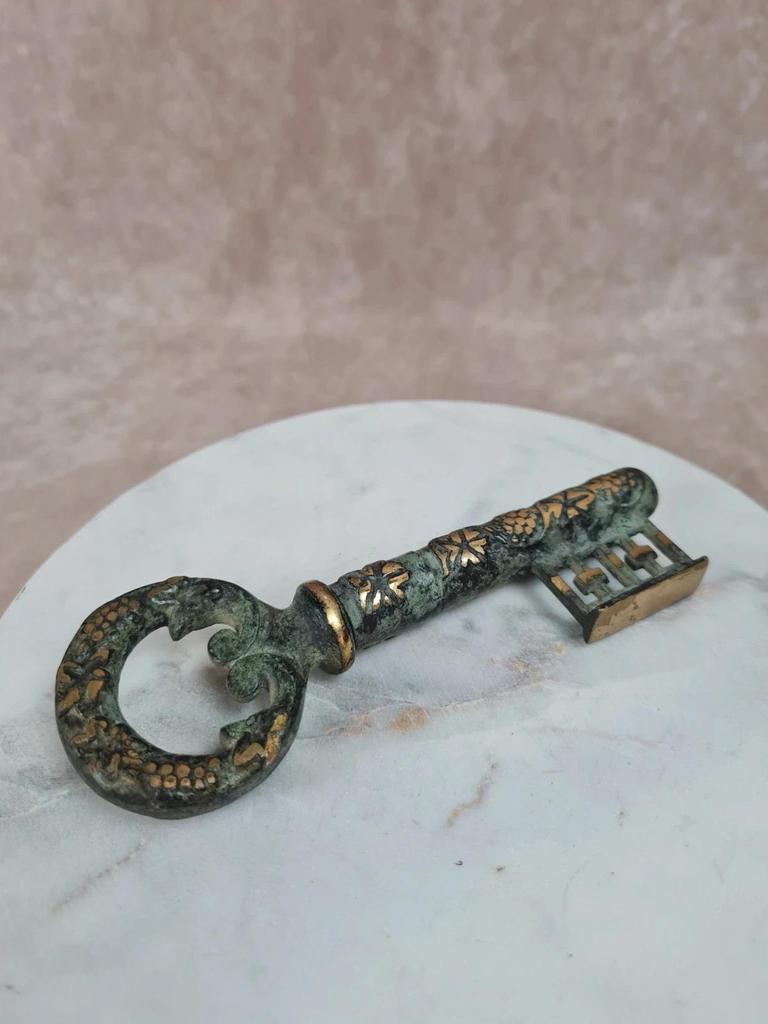 🔑 Tire - bouchon décoratif en forme de clé ancienne – métal patiné