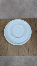 Tisanière ancienne en porcelaine blanche – service à infusion avec réchaud