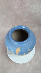 Vase ancien décor floral Art Nouveau