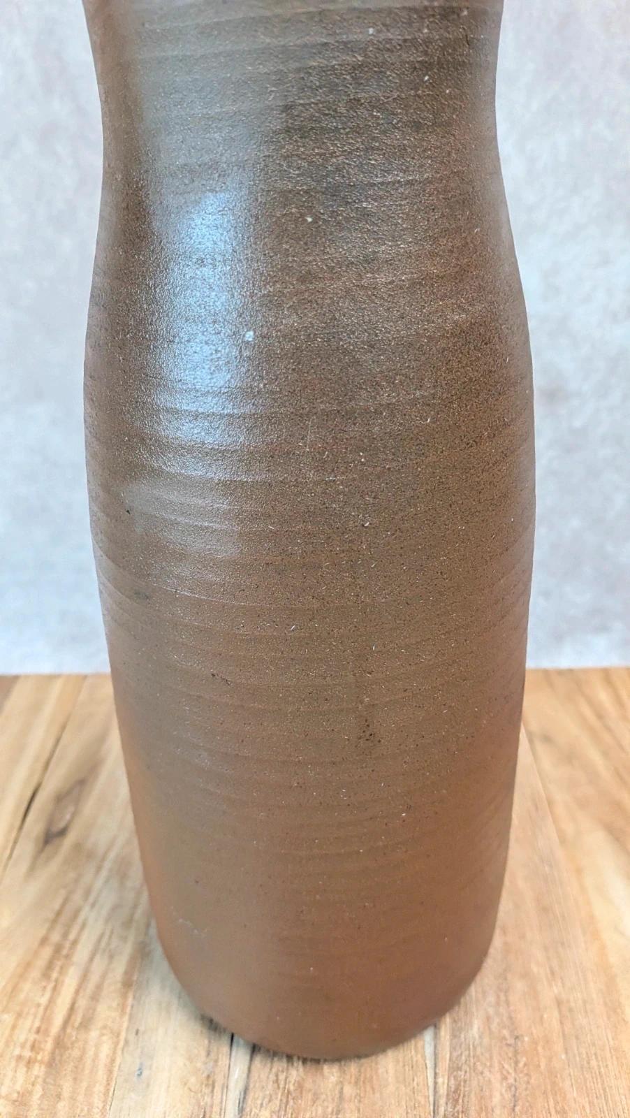Vase en grès signé Jc Lafon – pièce artisanale vintage