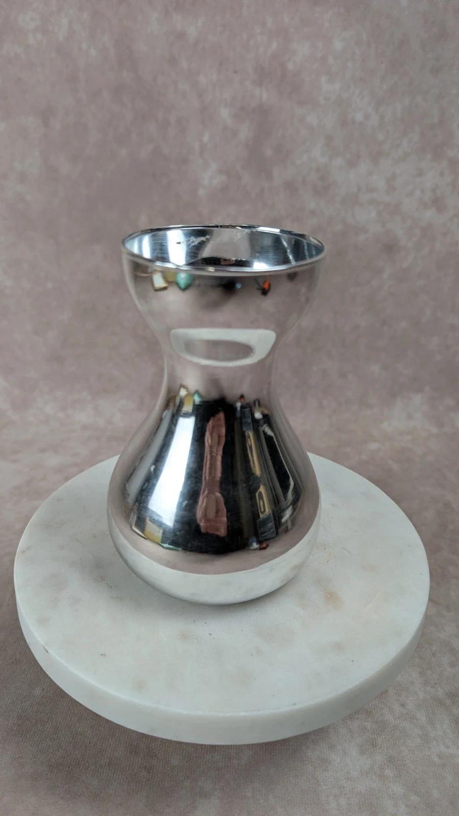 Vase en verre argenté vintage