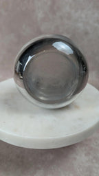 Vase en verre argenté vintage