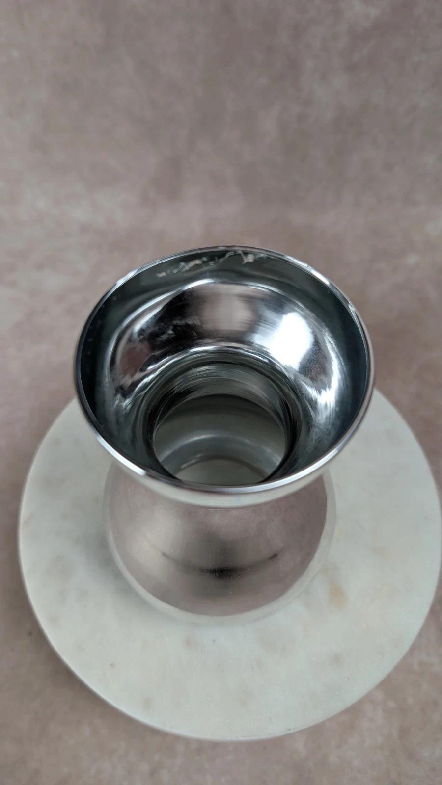 Vase en verre argenté vintage