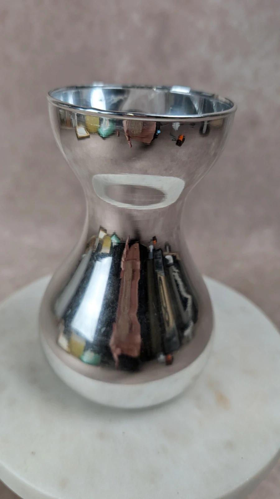 Vase en verre argenté vintage