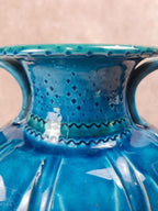 Vase italien vintage bleu – attribué à Aldo Londi pour Bitossi – années 50/60