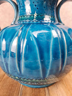 Vase italien vintage bleu – attribué à Aldo Londi pour Bitossi – années 50/60
