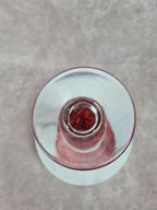 🏺 Vase soliflore en verre soufflé bullé – signé Riom