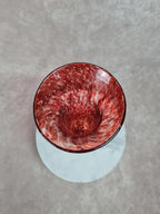 🏺 Vase soliflore en verre soufflé bullé – signé Riom