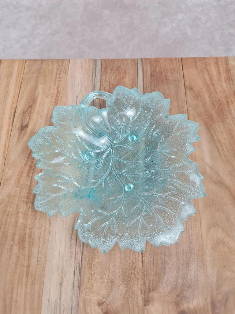 🍃 Vide - poche vintage en verre – Feuille de vigne