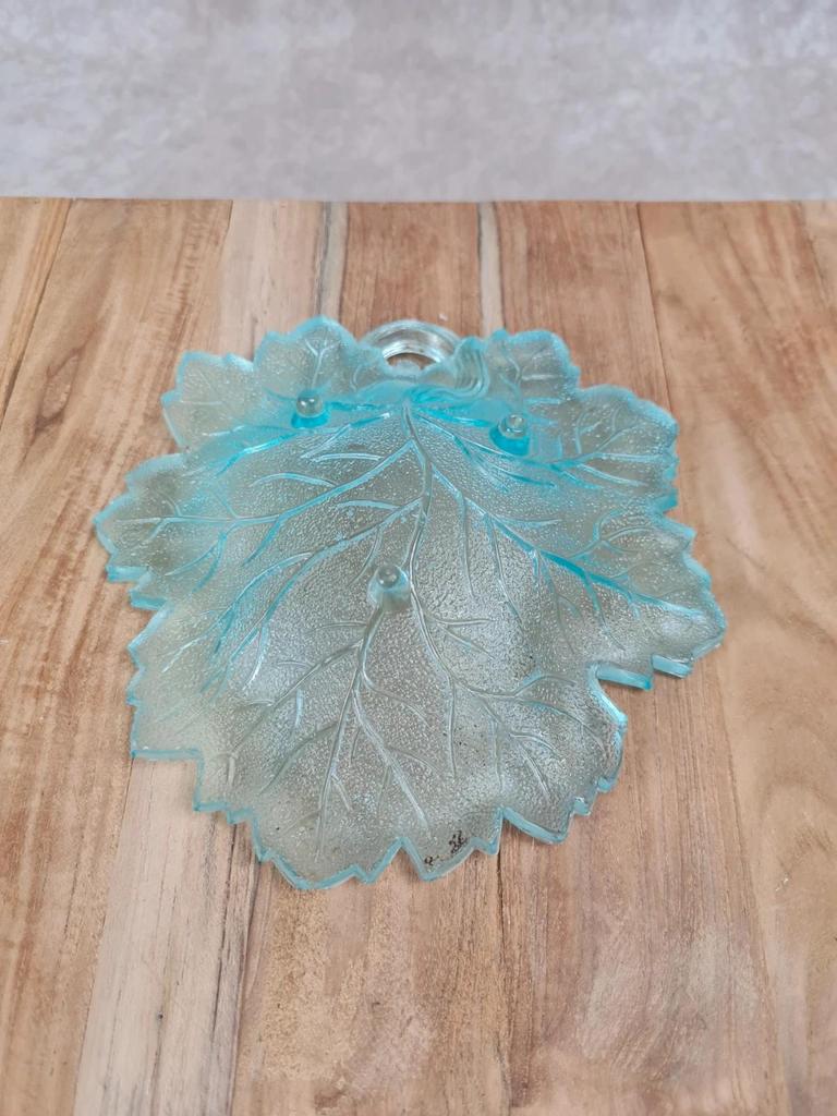 🍃 Vide - poche vintage en verre – Feuille de vigne