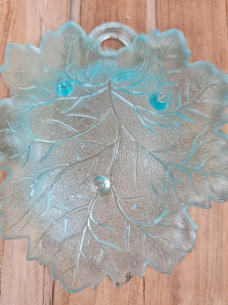 🍃 Vide - poche vintage en verre – Feuille de vigne